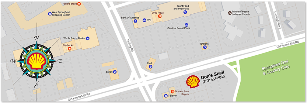 Map of Don Shell's Surrounding Area